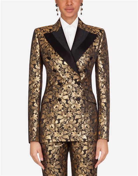 dolce gabbana suit gold jacquard|Dolce & Gabbana Jacquard Gold.